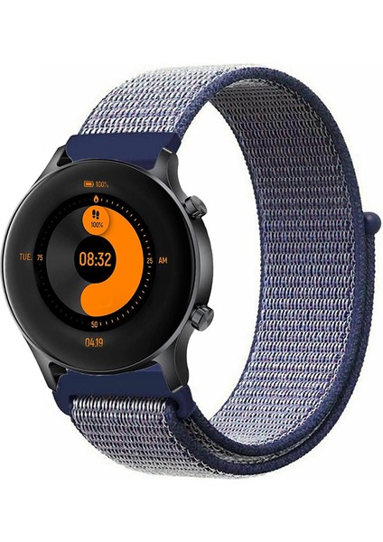 Haylou Rs3 LS04 Akıllı Saat Uyumlu Spor Kumaş Desenli Cırt Cırtlı Kordon Kayış