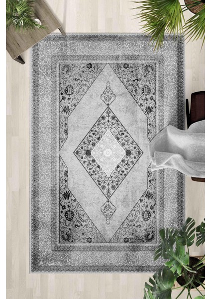Kaymaz Taban Yıkanabilir Halı – Mutfak, Salon, Yatak Odası Için Modern Dijital Baskı Halı (SLNHALI22)