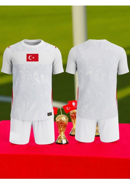 Türkiye Beyaz Milli Takım Çocuk Forması 2026 Fıfa Dünya Kupası Avrupa