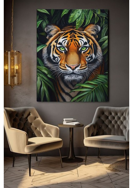 Doğadaki Sanatsal Kaplan Kanvas Tablo Ev Duvar Salon Ofis Dükkan Hediyelik Dekarasyon Süsü