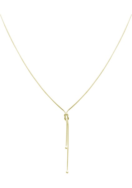 Aşk Düğümü Yılan Zincir 925 Ayar Gümüş Kolye Ssloven1 Sarı Renk fiyatları