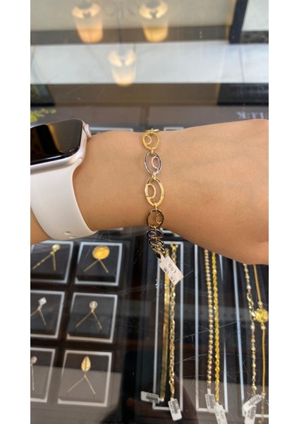 Zarif Halka Model Altın Bileklik