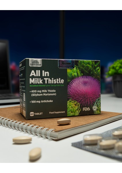 All In Milk Thistle (60 Tablet) 2'li Avantajlı Paket