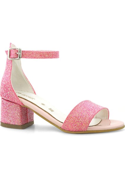 Lilo Simli Fuşya Pembe Tek Bantlı Kız Çocuk Topuklu Abiye Ayakkabı fiyatları