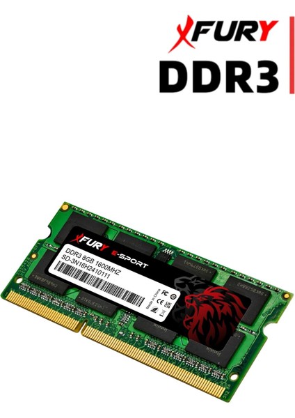 E-Sport 8gb 1600MHZ Ddr3 Notebook Ram Bellek 1X8GB