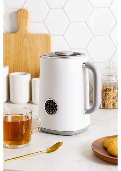 Spectrum Vintage Digital Kettle Su Isıtıcısı 1.7 Lt 1500W Dokunmatik Ekranlı Çift Katmanlı