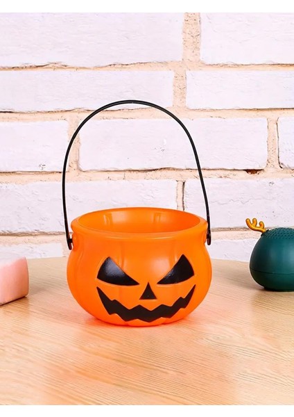 Cadılar Bayramı Balkabağı Şeker Kovası Halloween Parti Dekorasyonu 15 cm