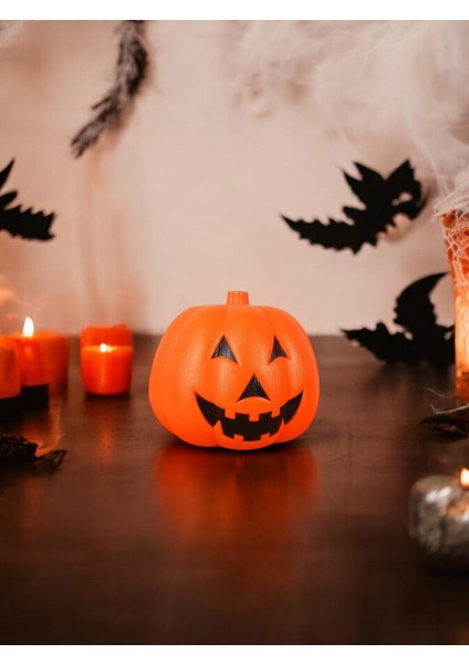 Cadılar Bayramı Işıklı Balkabağı Halloween Parti Dekorasyonu 18 cm