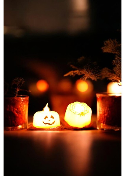 Cadılar Bayramı Balkabağı Pilli LED Mum Halloween Parti Dekorasyonu fiyatları