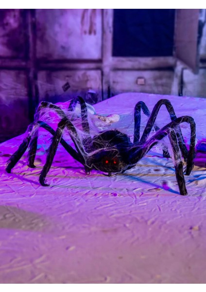 Cadılar Bayramı Peluş Örümcek Halloween Parti Dekoru Siyah 75 cm fiyatları