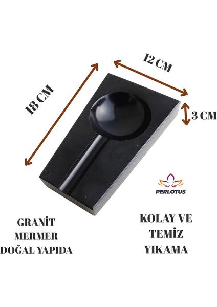 Doğal Mermer Kalın Tabanlı Puro Küllük Siyah Granit fiyatları