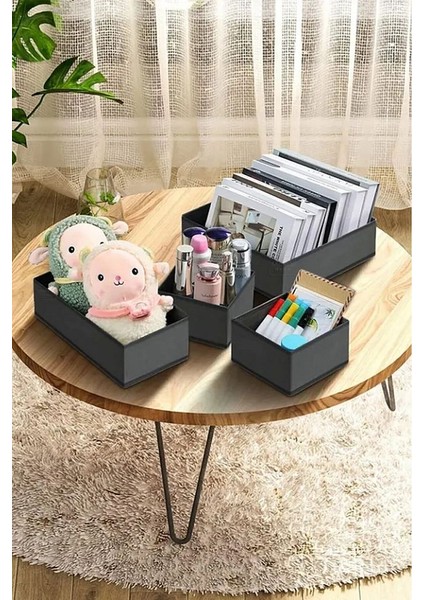 4'lü Dolap Içi ve Çekmece Içi Düzenleyici Organizer Giysi, Çorap, Iç Çamaşırı Saklama Kutu Seti modelleri
