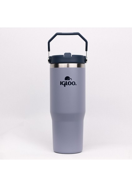 Powder Çelik Termos 900ML Duman Mavi 12SAAT SICAK/18SAAT Soğuk Saklama