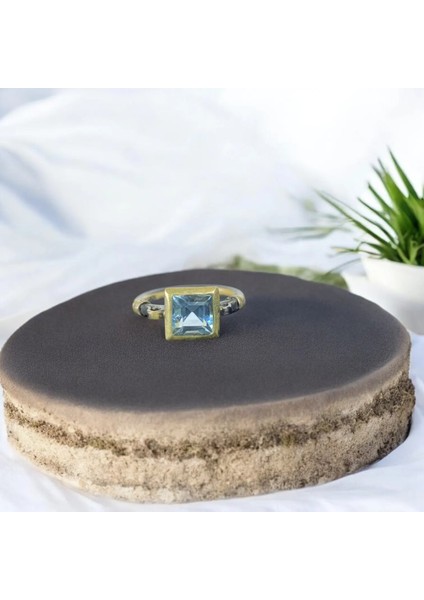 Akuamarin Baget Gümüş Yüzük fiyatları