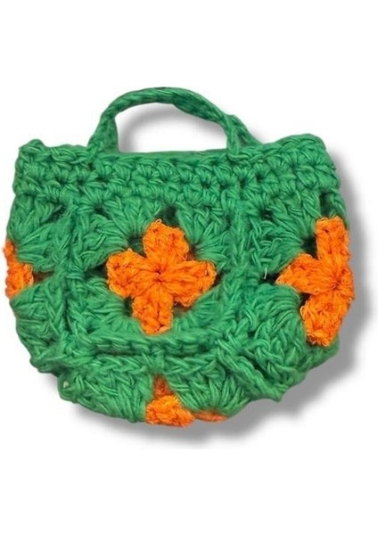 Barbie Bebek Için El Örgüsü 3 Parça Yazlık Kombin: Üst + Etek + Çanta indirimleri