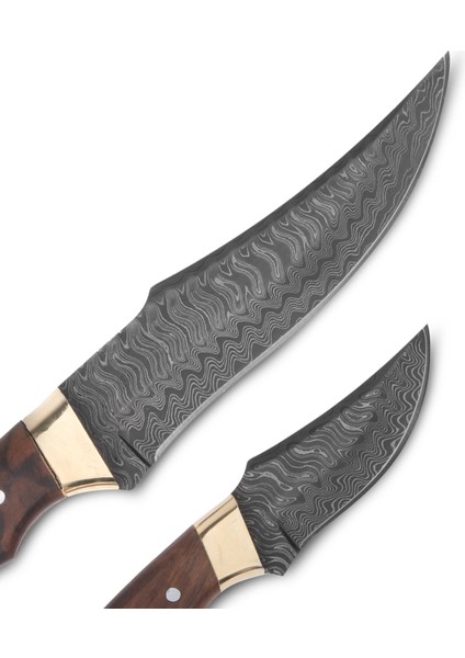 Babalı Oğul Set - Damascus Çelik - Hediye Kılıf modelleri