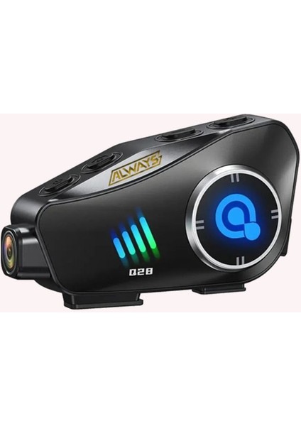 Q28 Intercom Kameralı Hd 1080P Kameralı Kask Kulaklık Su Geçirmez 32GB Hafıza Kartlı