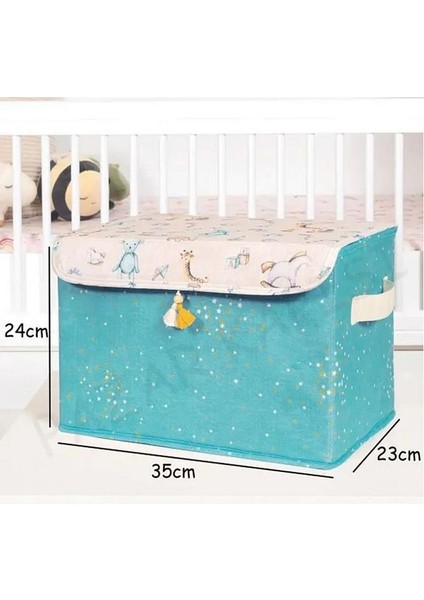 (2 Adet)Baby Çok Amaçlı Kapaklı Kutu Düzenleyici Maxi (Mavi) 35X24X23 fırsatları