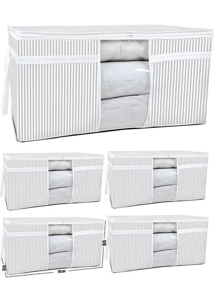 (5 Adet) Alas Pencereli Yastık Yorgan Hurcu Büyük Boy 75X40X40 cm