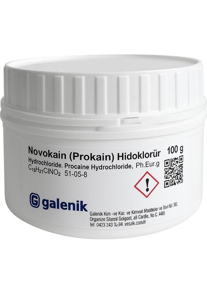 Novokain ( Prokain ) Hidroklorür 100 gr