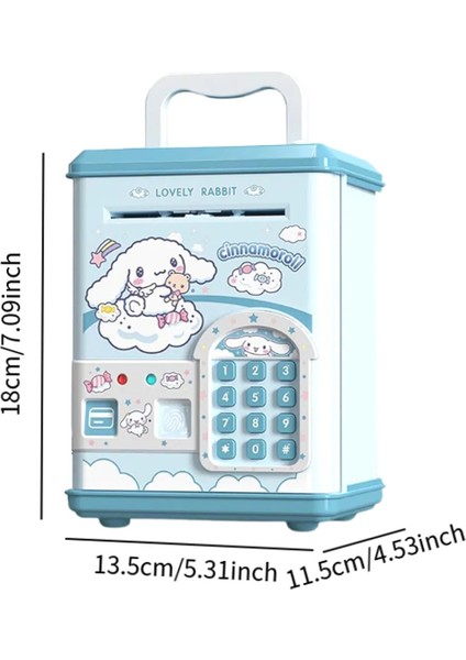 Sanrio Kawaii Kuromi Elektronik Şifreli Kumbara Atm Görünümlü Kumbara Cinnamoroll Atm Kumbara