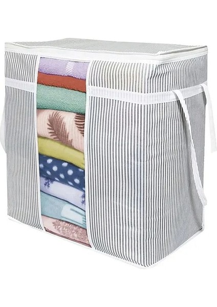 (2 Adet) Alas Pencereli Saklama Çantası Çizgili Çok Amaçlı 50X45X30 cm indirimleri
