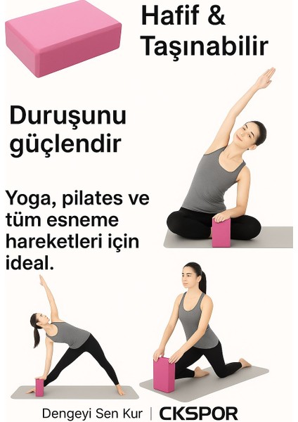 2' Li Yoga Blok Seti pilates Yoga Denge Köpüğü 1 Çift modelleri