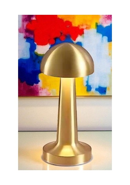 Lizbon Şarjlı Masa Lambası Gold CT-8429