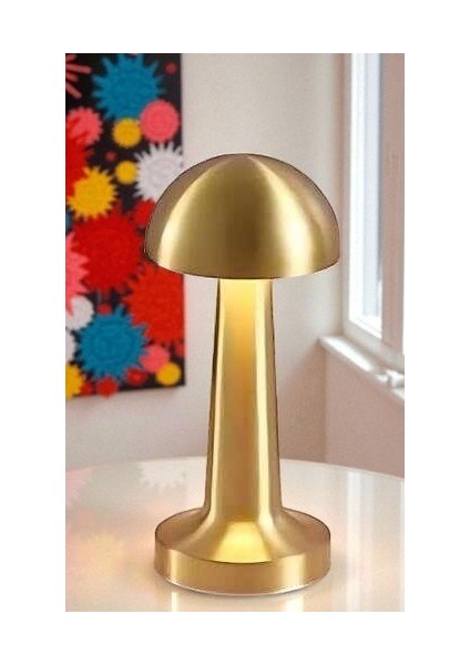 Lizbon Şarjlı Masa Lambası Gold CT-8429