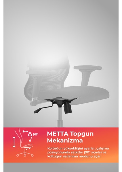 Ergolife Sit 8 Ofis Koltuğu | Tekerlekli, Fileli, Ayarlanabilir Bilgisayar Sandalyesi -DF.D.1.243 modelleri