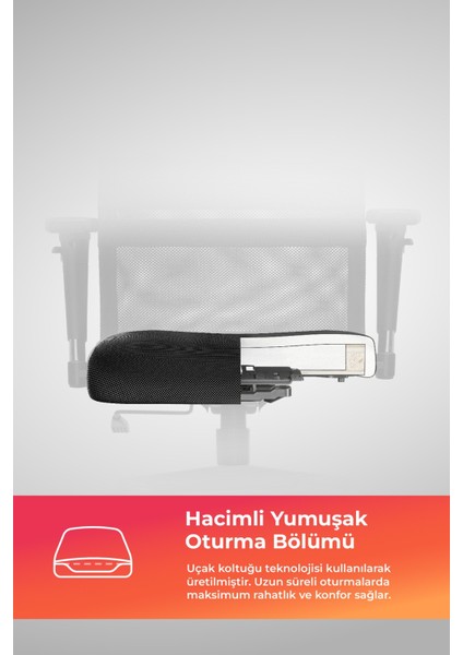 Ergolife Sit 8 Ofis Koltuğu | Tekerlekli, Fileli, Ayarlanabilir Bilgisayar Sandalyesi -DF.D.1.243 fırsatları