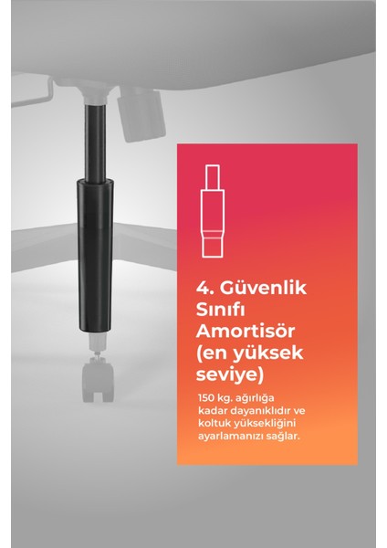 Ergolife Sit 8 Ofis Koltuğu | Tekerlekli, Fileli, Ayarlanabilir Bilgisayar Sandalyesi -DF.D.1.243