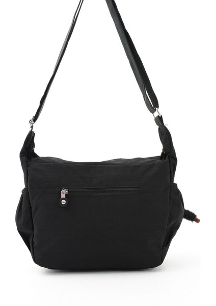 Unısex Suya Dayanıklı Krinkıl Kumaş Çapraz Siyah Renkli Günlük Okul Seyahat ve Omuz Çantası indirimleri