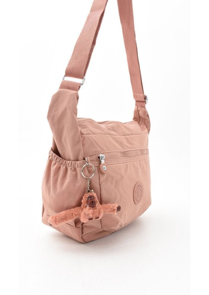 Unısex Suya Dayanıklı Krinkıl Kumaş Çapraz Pembe Renkli Günlük Okul Seyahat ve Omuz Çantası fırsatları