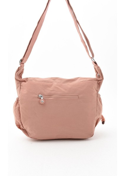 Unısex Suya Dayanıklı Krinkıl Kumaş Çapraz Pembe Renkli Günlük Okul Seyahat ve Omuz Çantası indirimleri