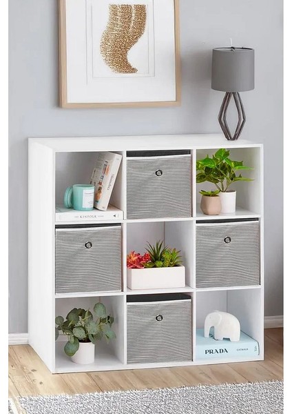 (3 Adet) Alas Raf Organizer Kutu Seti (30*30*30 Cm) Yeni Sezon Nano Teknoloji Su Geçirmez Kumaş Gri fırsatları