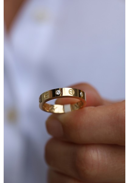 14 Ayar Altın Taşlı Çivi Model Yüzük fırsatları