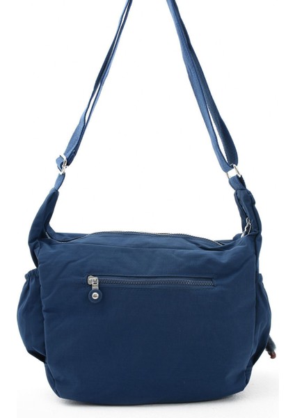 Unısex Suya Dayanıklı Krinkıl Kumaş Çapraz Lacivert Renkli Günlük Okul Seyahat ve Omuz Çantası indirimleri