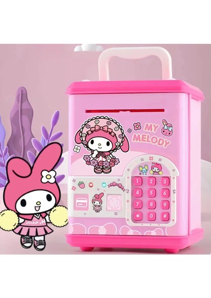 Sanrio Kawaii Kuromi Elektronik Şifreli Kumbara Atm Görünümlü Kumbara My Melody Atm Kumbara