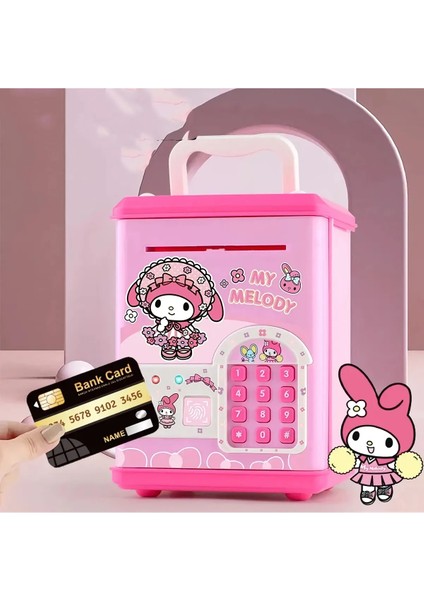 Sanrio Kawaii Kuromi Elektronik Şifreli Kumbara Atm Görünümlü Kumbara My Melody Atm Kumbara