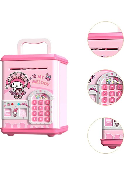 Sanrio Kawaii Kuromi Elektronik Şifreli Kumbara Atm Görünümlü Kumbara My Melody Atm Kumbara