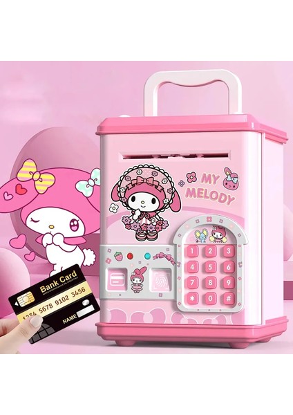 Sanrio Kawaii Kuromi Elektronik Şifreli Kumbara Atm Görünümlü Kumbara My Melody Atm Kumbara