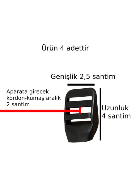Çanta Ayar Tokası Kambur Develi Toka Sırt Çanta Toka Aparatı Plastik Çanta Tokası Klipsli Ayarlı Toka Geçmeli Çanta Aksesuar Boy Ayarlama Aparatı 4 Adet Kordon Giren Aralık 2 Santim