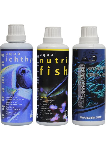 Akvaryum Balıkları Için Parazit ve Koruma Seti (3X100 Ml)