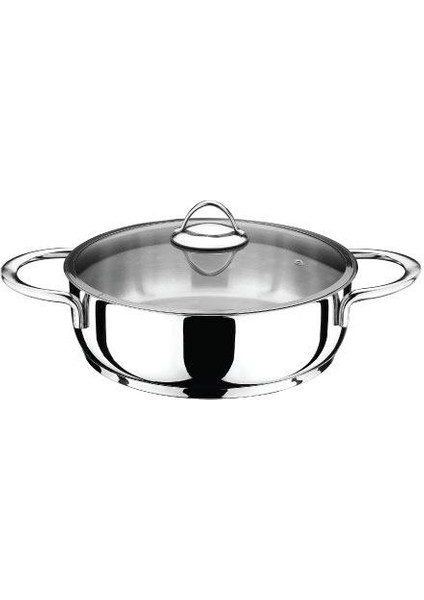 Dn 20043 Elit Platin Kulp 24 cm Basık Tencere
