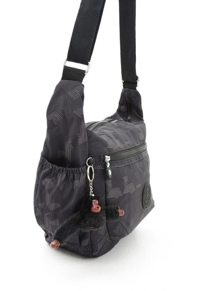 Unısex Suya Dayanıklı Krinkıl Kumaş Çapraz Günlük Siyah Desenli Okul Seyahat ve Omuz Çantası fırsatları