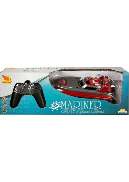 Mariner Uzaktan Kumandalı Sürat Teknesi 20 cm - Rc Hız Teknesi (Beyaz/yeşil/kırmızı)