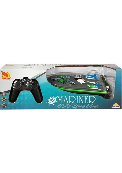 Mariner Uzaktan Kumandalı Sürat Teknesi 20 cm - Rc Hız Teknesi (Beyaz/yeşil/kırmızı)