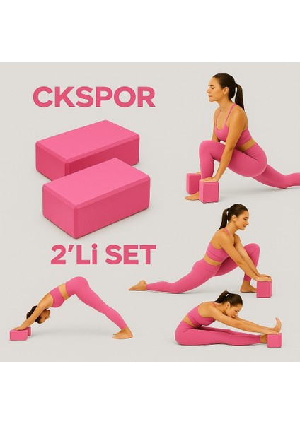 2' Li Yoga Blok Seti pilates Yoga Denge Köpüğü 1 Çift