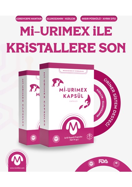 Mi-Urimex Kedi Köpek Üriner Sistem Sağlığı Kapsülü
